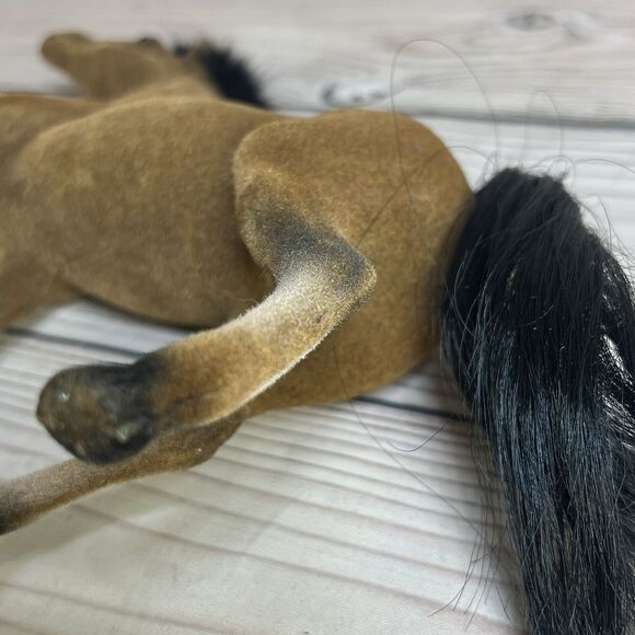 VTG Blue Grass Farms SET 4 HORSES Soft Mane Long Tail Toy Concepts Real Feel BGF - Picture 12 of 16